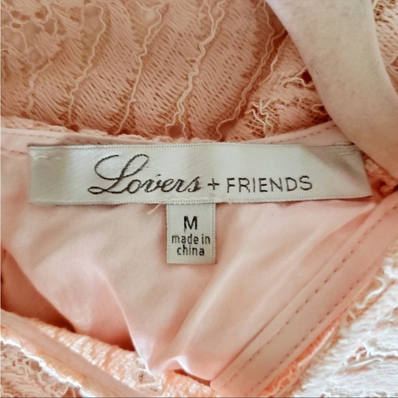 Revolve Lovers + Friends Caspian
Sleeveless Lace Dress Pink Medium - Picture 4 of 9
